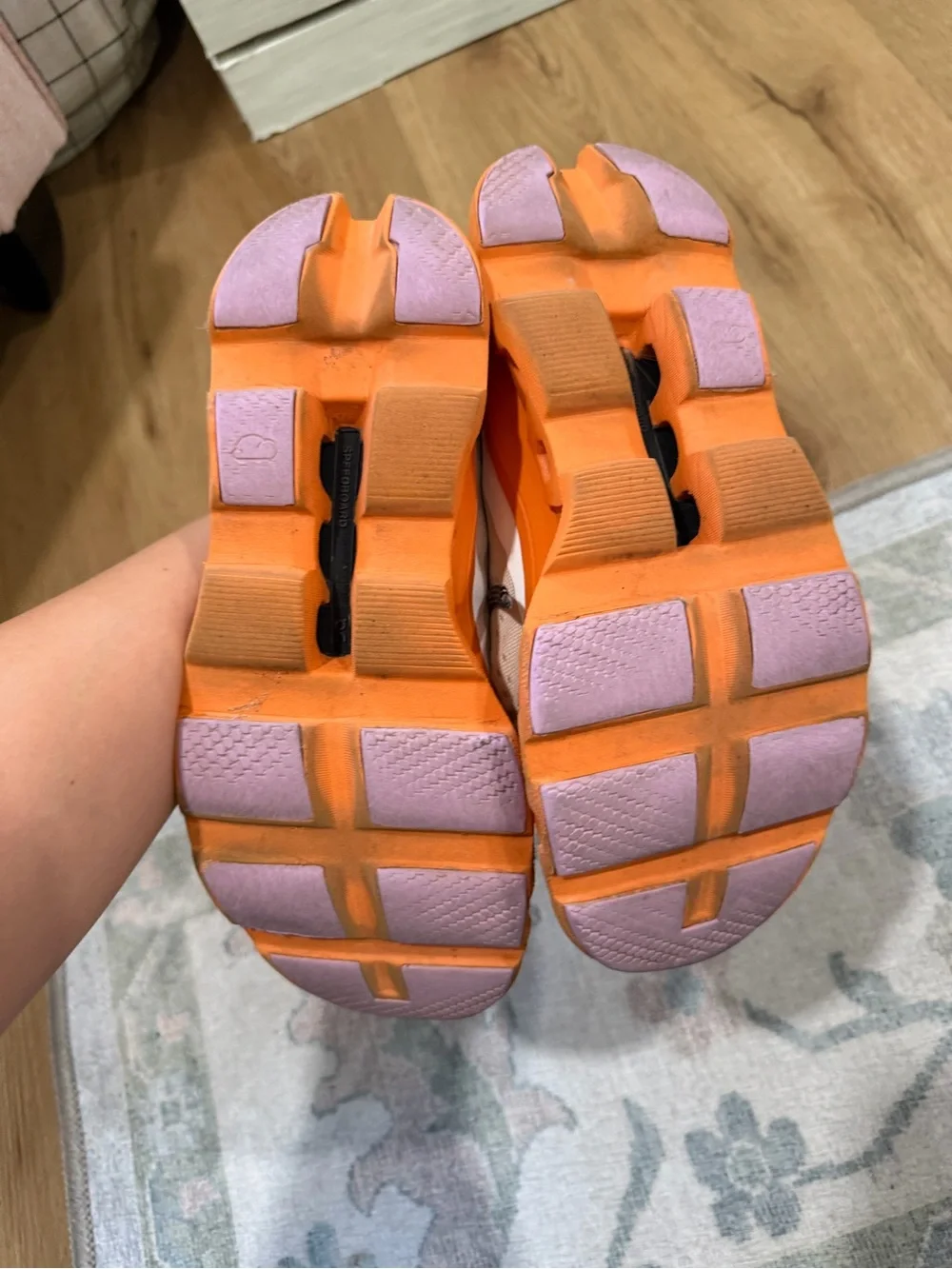 On Running Women's Cloudmonster in Cream, Orange & Black